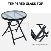 Outsunny 3pc Patio Rocking Chair Set, Folding Outdoor Rocking Chairs and Table Bistro Set w/ Breathable Mesh Seat & Backrest, Headrest for Park, Backyard, Garden, Grey(m-6)