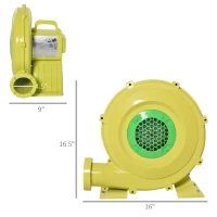 Outsunny Electric Air blower 750-Watt Fan Blower Compact and Energy Efficient Pump Indoor Outdoor for Inflatable Bounce House, Bouncy Castle and Pneumatic Swimming Pool(m-3)