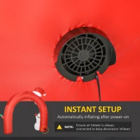 HOMCOM Large 9ft Christmas Inflatable Archway with Santa Claus and Snowman for Outdoor, Blow Up Decoration with LED Lights(m-6)