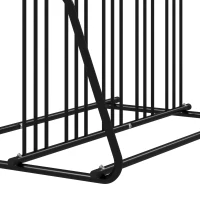 DURHAND All-Steel Bike Rack, 61" Bike Stand, 6-Bike Capacity, Dual-Side, for Garages Streets Yards Schools(m-9)