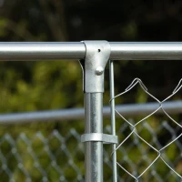 PawHut Large Dog Kennel Outside, Heavy Duty Dog Cage, Outdoor Fence Dog Run with Galvanized Chain Link, Secure Lock, 13.1' x 7.5' x 6'(m-8)