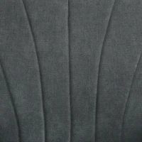 HOMCOM Fabric Accent Chair, Modern Armchair with Wood Legs, Dark Gray(m-7)