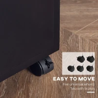 Vinsetto Multifunction Office Filing Cabinet Printer Stand with 2 Drawers, 2 Shelves, & Smooth Counter Surface, Black(m-6)