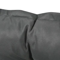 Outsunny Proch Swing Cushion, 59" x 40" x 4" Outdoor Bench Cushion with Backrest, 4" Thick Filling and String Ties, 3 Seater, Dark Grey(m-10)