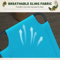 Outsunny Garden Rocking Chair Outdoor Indoor for Patio, Balcony, Porch, Light Blue(m-4)