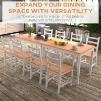 HOMCOM Dining Table Set for 4, 5 Piece Modern Kitchen Table and Chairs, Solid Wood Dining Room Set for Small Spaces, Breakfast Nook, White(m-7)