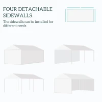 Outsunny 18.7' x 9.4' Party Tent, Portable Folding Wedding Tent, Garden Canopy Event Shelter, Outdoor Sunshade with 4 Removable Sidewalls, White(m-4)