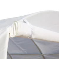 Outsunny 116" x 116" x 78" Large Walk-in Double Cover Polytunnel Greenhouse Outdoor w/ Roll-Up Zipper Doors and Windows Grow Plants, Seedlings, Herbs, or Flowers In Any Season-Gardening(m-9)