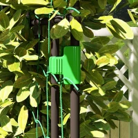 Outsunny Garden Arch Trellis, 8 FT Tall Metal Plant Trellis Support with Climbing Net, Cucumber Trellis for Climbing Plants(m-8)