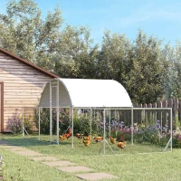 PawHut 21.7' x 6.2' Chicken Run with Weather-Resistant Cover for 12-14 Chickens(m-10)
