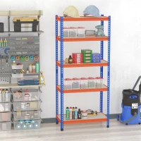 HOMCOM 5-Tier Heavy Duty Garage Shelf, Metal Shelving Unit with Adjustable Shelves, Metal Frame, 31.5"x15.75"x71.75", 3300 lbs Capacity for Workshop, Shed, Office(m-8)