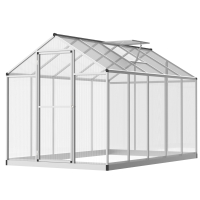 Outsunny 10' x 6' Walk-In Greenhouse, Heavy Duty Aluminum