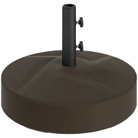 Outsunny Patio Umbrella Base Holder, Heavy Duty Outdoor Umbrella Stand Base, Filled Up to 66lbs with Stand or 55lbs with Water for Garden, Poolside, Brown(m-11)