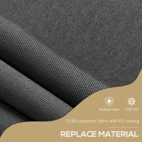 Outsunny 10' x 4' Manual Retractable Awning, Non-Screw Freestanding Patio Awning, UV Resistant, for Window or Door, Dark Grey(m-6)