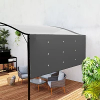 Outsunny 10' x 8' Outdoor Pergola and Patio Gazebo for Garden, Camper, Deck, Doors and Windows, Dark Gray(m-8)