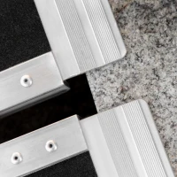 HOMCOM 4ft Wheelchair Ramp Scooter Mobility Non-Skid PVC Layering Portable Foldable Aluminum(m-6)