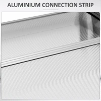 Outsunny Awning Door Canopy, 78.7" x 37.8", Polycarbonate Front Door Outdoor Patio Cover for UV Protection, Clear(m-7)