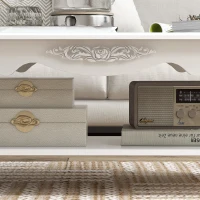 HomCom 37" 2-Tier Water Resistant Wooden Country Cottage Style Accent Coffee Table(m-8)