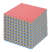 HOMCOM 54pcs EVA Foam Interlocking Tiles Exercise Gym Mat Non-Skid 209sq.ft Multi-Color(m-11)