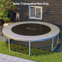 Soozier Trampoline Replacement Mat, Fits 14' Trampoline w/ 80 V-Hooks & 5.5" Springs (Spring & Frame not Included), Green(m-10)