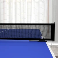 Soozier 9' x 5' Full Size Table Tennis Table, Folding Ping Pong Table with Paddles and Balls, Blue(m-9)