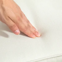 HOMCOM Wingback Reclining Chair with Footrest, Button Tufted Recliner Chair with Rolled Armrests for Living Room, Cream White(m-10)