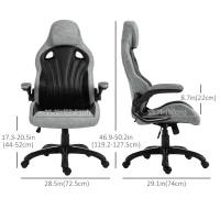 Vinsetto High-Back Gaming Office Chair Swivel Racing Computer Chair with Flip-up Armrests and Adjustable Height(m-3)