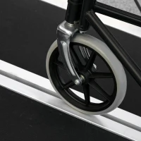 HOMCOM FSA/HSA Eligible Wheelchair Ramp 3FT, Folding Aluminum Threshold Ramp with Non-Slip Surface, Transition Plate, 594lbs Weight Capacity for Home, Doorways, Curbs, Steps(m-8)