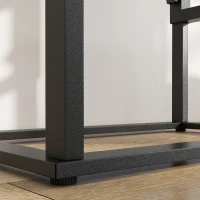 PawHut Dog Food Bowls, 7 Adjustable Height Elevated Dog Bowls w/ Stainless Steel, Black(m-9)