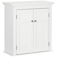 kleankin Bathroom Cabinet, Medicine Cabinet, Over Toilet Storage Cabinet with Adjustable Shelves for Entryway, White(m-11)