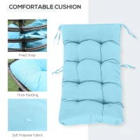 Outsunny Rattan Egg Chair with Cushion, Sky Blue(m-5)