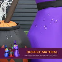 HOMCOM Outdoor Yard Colorful 5.5ft Blow Up Inflatable Halloween Two Old Witch and Magical Potions Decoration with LED for Indoor Outdoor House Party Display(m-5)