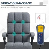 Vinsetto Massage Office Chair with 4 Vibration Points, Reclining Computer Chair with USB Port and Footrest - Dark Gray(m-4)