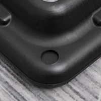 Soozier 43" Adjustable Aerobic Platform Stepper 3 Level with Risers 4” 6” 8” Cardio Fitness Trainer Workout Step Home Gym Exercise, Black Green(m-10)