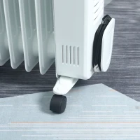 HOMCOM 25.25" Electric Space Heater, Freestanding 161 Sq. Ft. Heater with 3 Modes, Timer, and Remote, 1500 W, White(m-9)