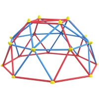 Outsunny 6 FT Climbing Dome Geometric Jungle Gym w/ Rust and UV-Resistant Steel, Up to 396 lbs, for 1-4 Children Aged 3-8 Years(m-2)