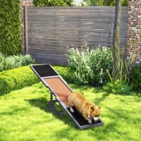 PawHut Wooden Dog Agility Seesaw for Training and Exercise, Weather Resistant, 83" L x 16" W x 14" H, Gray(m-10)