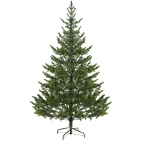 HOMCOM 6.5ft Artificial Sparse Christmas Tree with Steel Stand and 1933 Tips for Home Office Holiday(m-11)