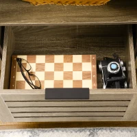 HOMCOM TV Stand for 65 Inch TV, Entertainment Center with Drawer, Doors, and Storage Shelves, TV Cabinet for Living Room, Bedroom, Gray(m-8)