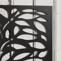 Outsunny Metal Raised Garden Bed with Privacy Panel, Freestanding or Wall Mounted Outdoor Planter Box for Garden, Patio(m-9)