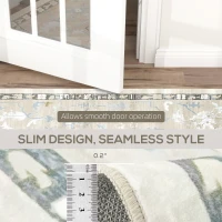 HOMCOM 5x7 Area Rug, Indoor Boho Machine Washable Carpet for Living Room, Bedroom, Dining Room, Kitchen, Blue(m-9)