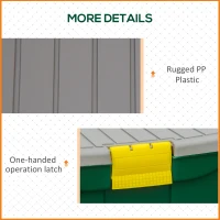 Outsunny Plastic Tool Box with Wheels, Portable Tool Box Organizer, Gardeners Tool Cart and Seat with Removable Tool Tray for Home, Craftsman and Garage(m-7)