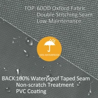 Outsunny Outdoor Patio Hammock Porch Swing Cover with UV, Water, & Dust Fighting Material, 81" x 49" x 65", Gray(m-4)