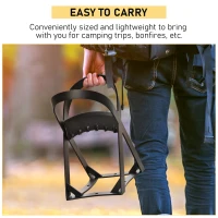 Outsunny Wood Splitter, Firewood Kindling Splitter for 8.75" Diameter Wood with Carbon Steel Wedge, Indoor/Outdoor Use for Bonfires or Camping Trips, Black(m-6)