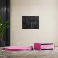 Soozier Foldable Crash Mat, Pole Padding with Carrying Handles and EPE Foam for Dance Training and Exercise, Pink(m-3)