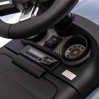 Qaba 2 in 1 Land Rover Licensed 6V Ride on Car Sliding Car Battery Powered Electric Car w/ Headlights Music Horn, Light Blue(m-9)