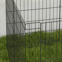 PawHut 30inch Foldable Metal Exercise Pet Playpen Yard Dog Puppy Kennel Cage 8 Panel(m-10)