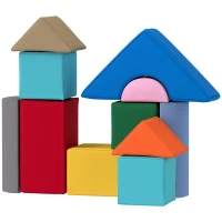 Qaba 11 Piece Soft Play Equipment for Kids 6-72 Months, Dark Colour(m-2)