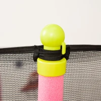 Soozier 63" Kids Trampoline Mini Indoor Bouncer Jumper with Enclosure Net Elastic Thick Padded Pole Gift for Child Toddler Age 3-10 Years Old Pink(m-10)