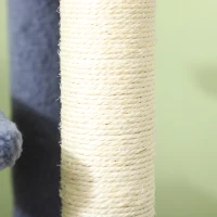 PawHut 4 Step Cat Tree Stairs with Cat Scratching Post, Jumping Platform, Toy Ball, Grey(m-10)